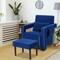 Modern Berber Fleece Single Sofa Chair Included Ottoman and Waist Pillow Suitable for Any Terrain